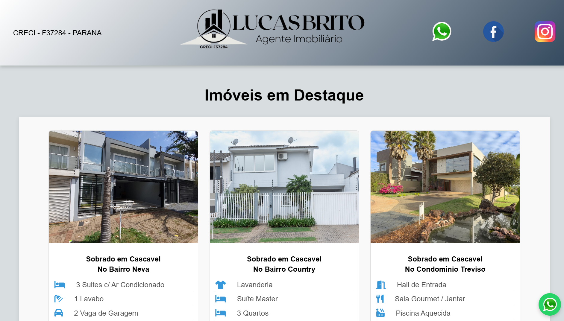 Site para Corretor Imobiliário